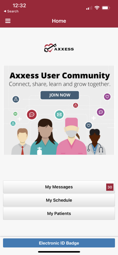 Mobile Home Health interface showing cross-platform design system consistency